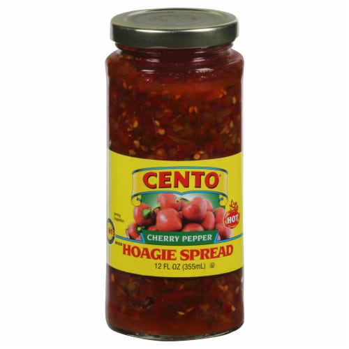 Cento Diced Hot Cherry Peppers Perspective: front