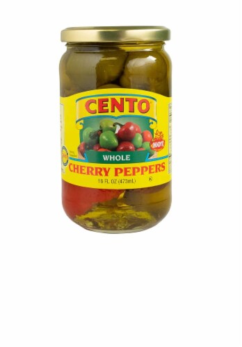 Cento Hot Cherry Peppers Perspective: front