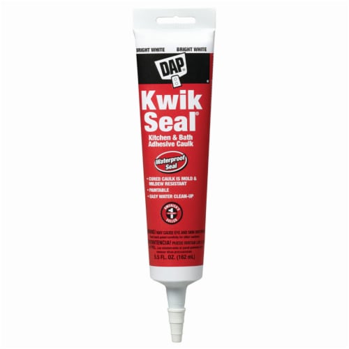 DAP® Kwik Seal® Kitchen and Bath Adhesive Caulk - White Perspective: front
