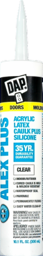 DAP® ALEX PLUS® Acrylic Latex Caulk Plus Silicone - Clear Perspective: front