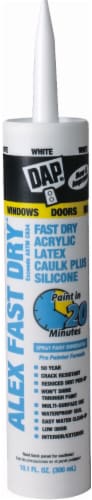DAP® ALEX Fast Dry Acrylic Latex Caulk Plus Silicone - White Perspective: front
