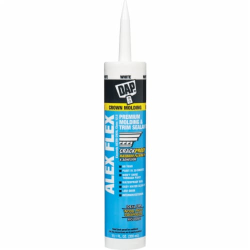 Dap Alex Flex 10.1 Oz. Premium Molding & Trim Acrylic Latex Sealant, White 18542 Perspective: front