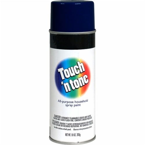 Touch 'n Tone All Purpose Dark Blue Spray Paint Perspective: front