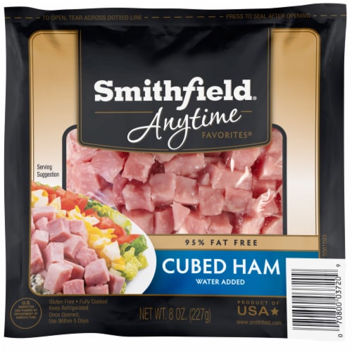 Smithfield Anytime Favorites Cubed Ham Perspective: front