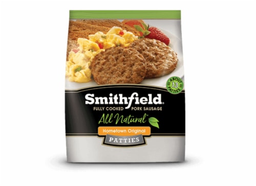 Smithfield All Natural Hometown Original Sausage Patties Perspective: front