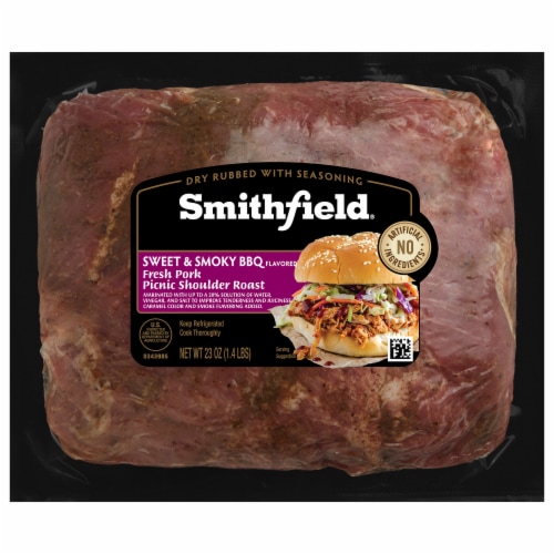 Smithfield® Sweet and Smoky BBQ Fresh Pork Picnic Shoulder Roast Perspective: front