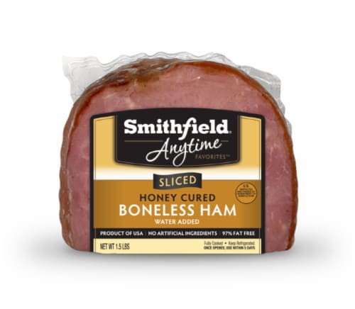 Smithfield® Anytime Favorites Sliced Honey Cured Boneless Ham Perspective: front