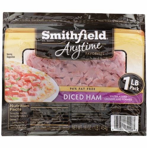 Smithfield Anytime Favorites Diced Ham Perspective: front