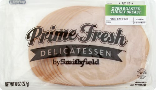 Smithfield Prime Fresh Deli Pre-Sliced Oven Roasted Turkey Breast Perspective: front