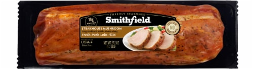 Smithfield Steakhouse Mushroom Fresh Pork Loin Filet Perspective: front