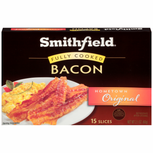 Smithfield Hometown Original Fully Cooked Bacon Perspective: front