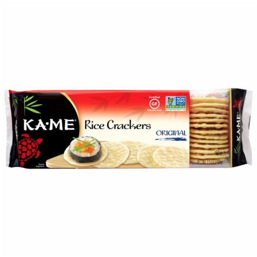 Kame Rice Crunch Plain Crackers Perspective: front
