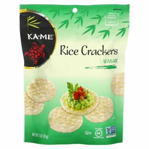 KA-ME Rice Crackers Wasabi - 3 oz (85 g) Perspective: front