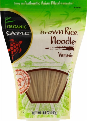 Ka-Me® Organic Brown Rice Noodles Perspective: front