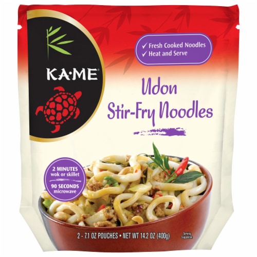 Ka-Me Udon Stir-Fry Noodles Perspective: front