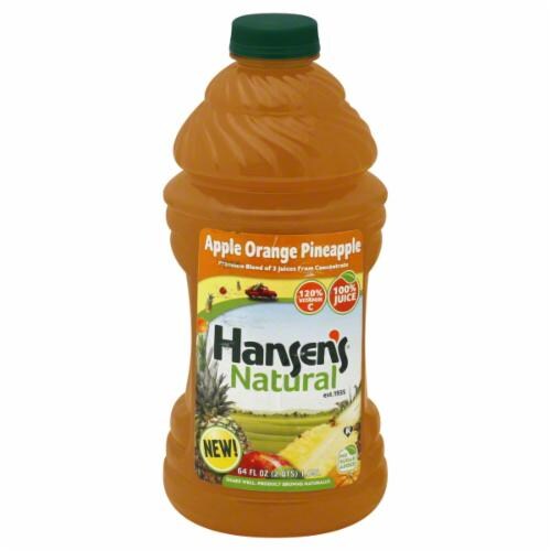 Hansen's Natural Apple Orange Pineapple Juice Perspective: front