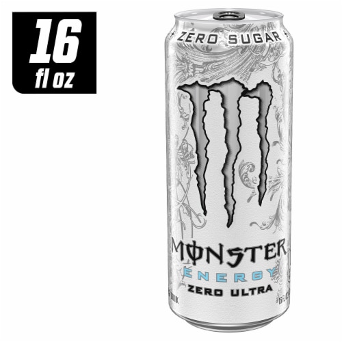 Monster® Zero Sugar Zero Ultra Energy Drink Can Perspective: front