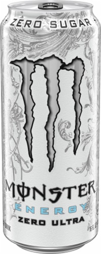 Monster® Zero Sugar Zero Ultra Energy Drink Can Perspective: front