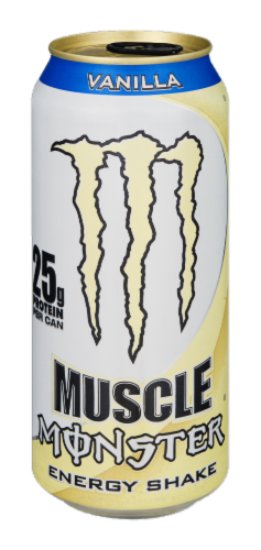 Muscle Monster Vanilla Energy Shake Perspective: front