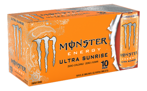 Monster Ultra Sunrise Energy Drink 10 Cans 16 Fl Oz Kroger