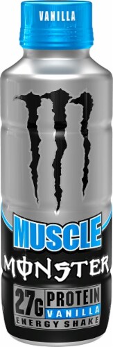 Monster Muscle Vanilla Energy Shake Perspective: front