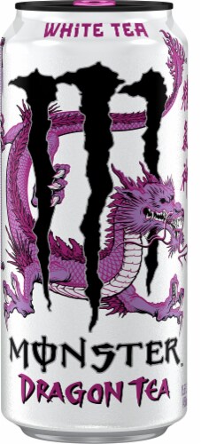 Monster White Dragon Tea Energy Drink Perspective: front