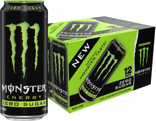 Monster® Zero Sugar Energy Drink Multipack Cans Perspective: front