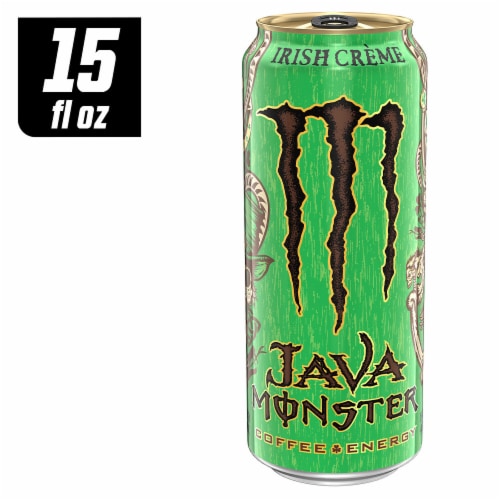 Java Monster® Irish Crème Coffee Energy Drink Can Perspective: front