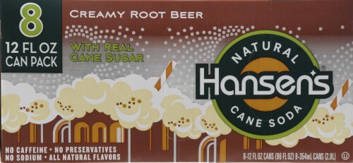 Hansen's Creamy Root Beer Soda Perspective: front