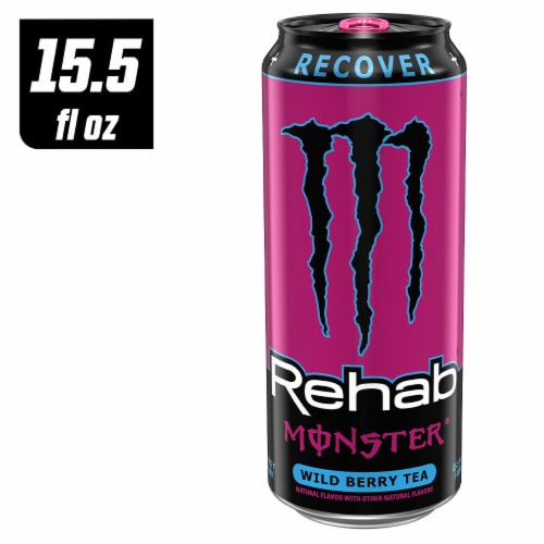 Monster® Rehab Wild Berry Tea Energy Drink Can Perspective: front