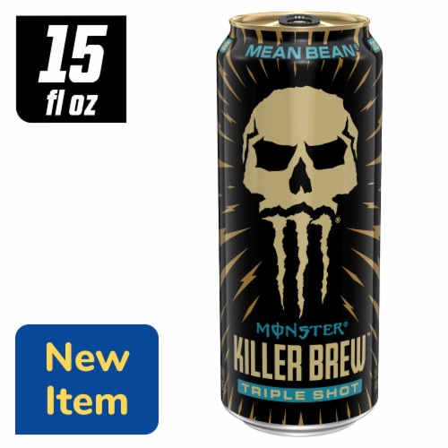 Monster Killer Brew Mean Bean Energy Drink Can Perspective: front