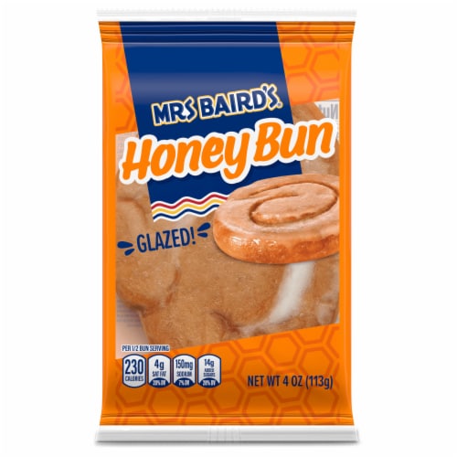 Mrs Baird's Glazed Honey Bun Perspective: front