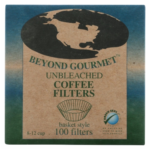 Beyond Gourmet Coffee Filters - Basket - Unbleached - 100 Count - Pack of 3 Perspective: front