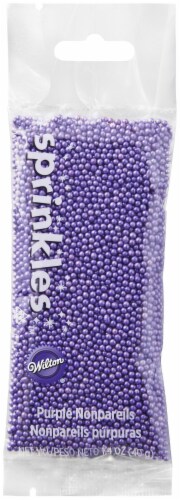 Wilton Nonpareil Sprinkles Pouch 1.4oz-Purple Perspective: front