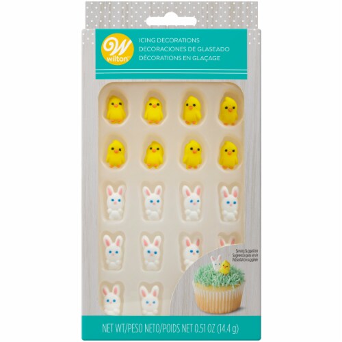 Wilton® Royal Bunny Chick Easter Icing Decoration Perspective: front