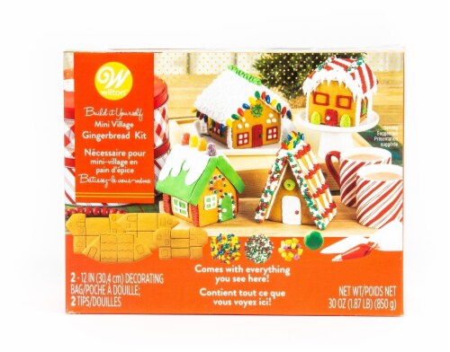 Wilton Unassembled Mini Village Gingerbread Kit Perspective: front
