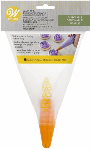All-In-One Decorating Bag With Drop Flower Tip-#2D Perspective: front
