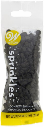 Wilton Sprinkles 1oz-Black Confetti Perspective: front