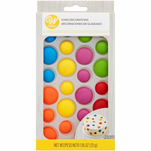 Wilton Icing Royal Assorted Dots Decorations Perspective: front