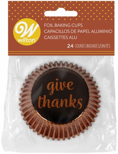 Standard Foil Baking Give Thanks Cups Perspective: front