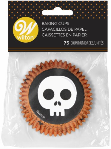Standard Baking Cups-Skulls And Spider Webs 75/Pkg Perspective: front