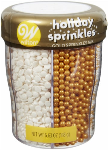 Sprinkle Mix-Gold/White, 6 Cell Perspective: front