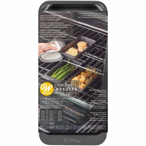 Wilton Perfect Results Premium Non-Stick Bakeware Set - Gray, 3 pk