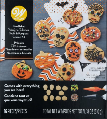 Wilton® Skulls and Pumpkin Cookie Kit Perspective: front