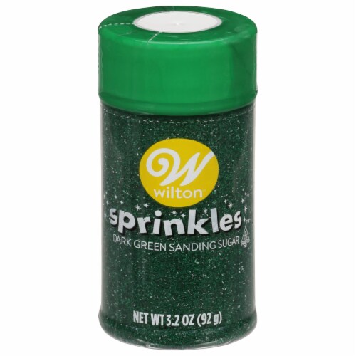 Wilton® Dark Green Sanding Sugar Sprinkles Perspective: front