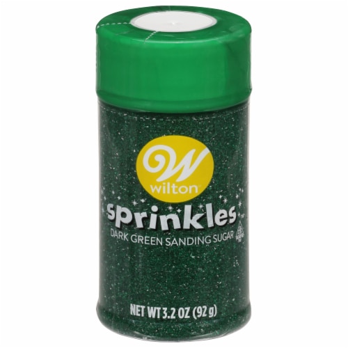 Wilton® Dark Green Sanding Sugar Sprinkles Perspective: front