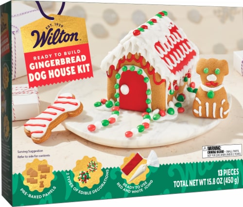 Wilton™ Ready to Build Gingerbread Dog House Kit Perspective: front