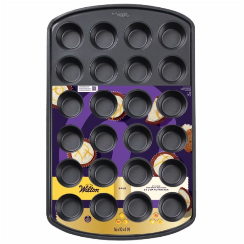 Wilton™ Gold Non-Stick Muffin Pan Mini Perspective: front
