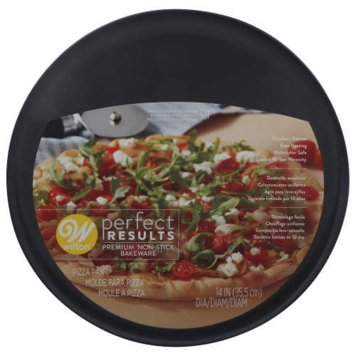 Wilton Perfect Results Pizza Slider Pan - Dark Gray Perspective: front