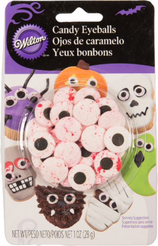 Wilton® Red Vein Candy Eyeballs Perspective: front